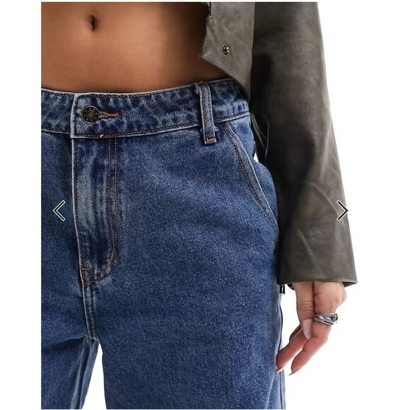 Lioness Wide Leg Seam Detail Medium Wash Blue Jeans Sz Small Australia 28x31 - Picture 4 of 12